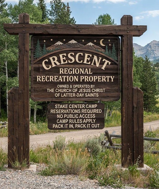 Crescent Regional Recreation Property entrance sign
